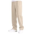 thumbnail image 4 of NIEWTR Men's Regular Casual Pants Drawstring Pants Drawstring Pants Drawstring Pants with Multi Pockets Sports Pants (XXL,Z02-Beige), 4 of 9