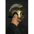 thumbnail image 5 of Nicky Bigs Novelties Medieval Iron Knight Spartan Helmet Gold Bronze Roman Warrior Greek Costume, 5 of 8