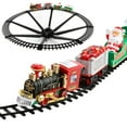 thumbnail image 1 of Tren de juguete navideño con luz y sonido, tren eléctrico de juguete, tren de Navidad de entrega exprés de Papá Noel, regalo para niños, 1 of 9