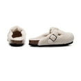 thumbnail image 3 of Lamb Wool Clogs Slippers for Women Men With Adjustable Buckle Slip-on Cork Footbed Mules  Antislip Sole Slippers Unisex, 3 of 6