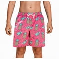 thumbnail image 3 of NIEWTR Boys' Casual Swim Shorts Quick Dry Swim Trunks Lightweight Beach Board Shorts with Designs（A01-Pink,7-8 Years), 3 of 7