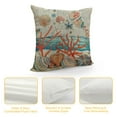 thumbnail image 4 of YANMS Throw Pillow Cover Vintage Ocean Theme Conch and Decorative Pillow Case Home Decor Square Cushion Cover Pillowcase (), 4 of 5