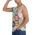 thumbnail image 3 of Balery Travel Stamp Men's Sleeveless Muscle Shirts Workout Tank Top, Moisture Wicking, Odor Protection-Small, 3 of 8