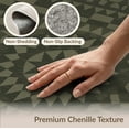 thumbnail image 6 of ODIKA 8'x10' Olive Green Geometric Checkered Design Washable Area Rug Intricate Patterns with Modern Flair Durable, Non-Slip for Living Room, Under Sectional, Family, 6 of 7