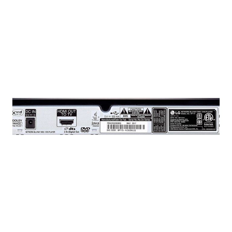 LG BP175 Blu-ray Disc Player, Ethernet, USB Playback, CD Music 