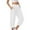 White, variant on Kmdttou Women's Solid Color Pocket Leggings Cropped Pants Casual Women's Cropped Pants Cropped Pants Cropped Pants