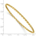 thumbnail image 2 of 14k Yellow Gold Hollow Twisted Slip on Polished 2.50mm Twist Slip-on Bangle Bracelet Cuff Bracelet for Women, 2 of 2