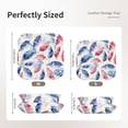 thumbnail image 3 of Multi-Size Leather Tray Four Corners Four Button Design Anti-Scratch Waterproof Convenient Cleaning Convenient Storage Watercolor Seamless Pattern With Leaves (1) Small, 3 of 8