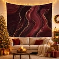 thumbnail image 3 of Abstract Geode in Burgundy and Gold with Dark Fluid Motion, Moody Abstract for Art Lovers, Elegant Home Decor Art, Holiday Gift, Tapestry Wall Hanging for Bedroom and Living Room, 3 of 7