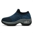 thumbnail image 1 of GHFKKB Women's Walking Shoes Sock Sneakers Slip On Air Cushion Easy Shoes Platform Loafers, 1 of 5
