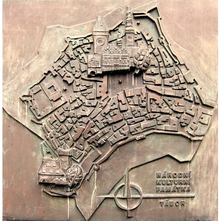 - Peel-n-Stick Poster of Czech Republic Relief Tabor Bronze Relief Map Poster 24x16 Adhesive Sticker Poster Print