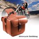 thumbnail image 1 of Large Capacity Motorcycle Bags Saddlebag Tool Pouch Pu For Honda/yamaha/suzuki - Black/brown, 1 of 5