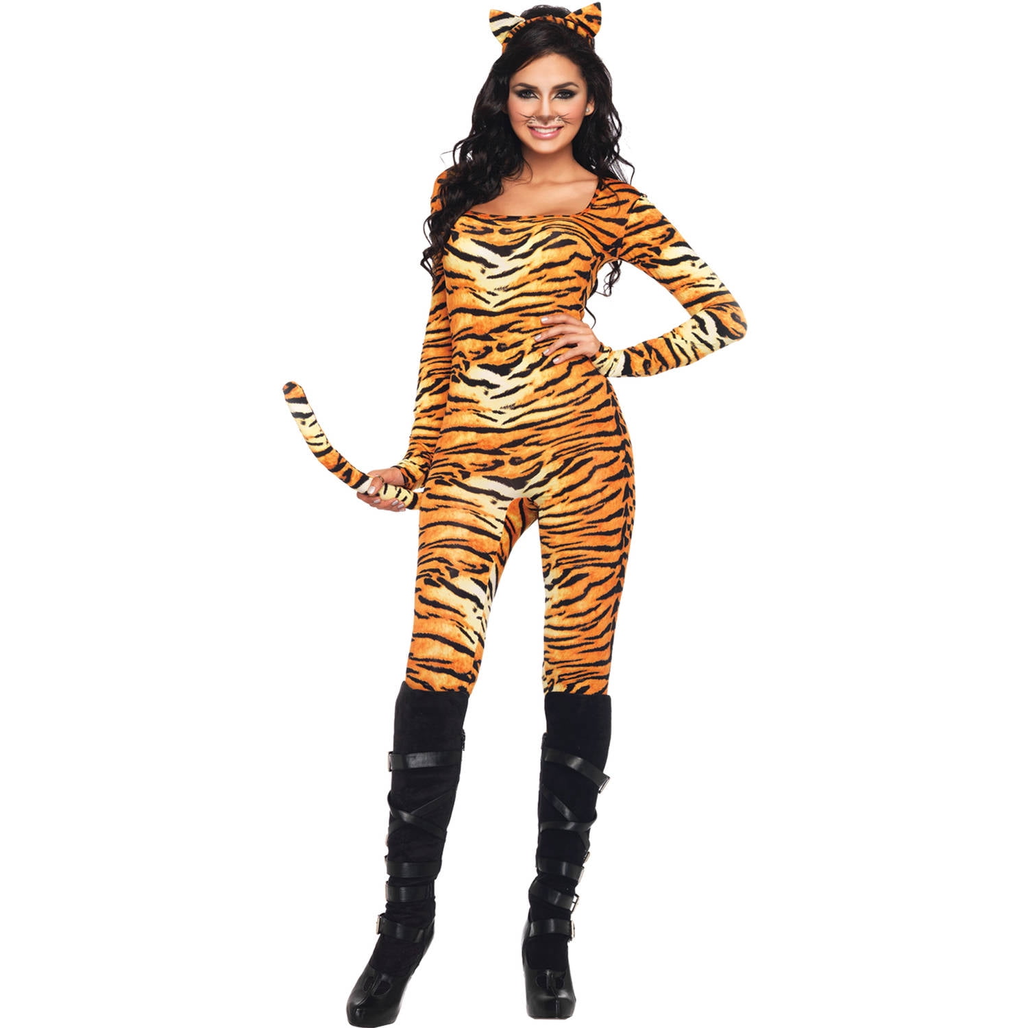 Leg Avenue Women's Wild Tiger Sexy Catsuit Costume - Walmart.com