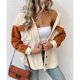 thumbnail image 5 of Long Sleeves Coat, Polyester Fiber Single Row Button Flap Pockets Lapel Coat  For Indoor ANGGREK Albaricoque S, 5 of 8