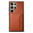 thumbnail image 4 of Detachable Wallet Case For Samsung S24 Ultra Credit Card Slot Holder, [Wireless Charging][Car Mount Magnetic]Premium Leather Kickstand Flip Hidden Shockproof Cover for Samsung Galaxy S24 Ultra, Brown, 4 of 15