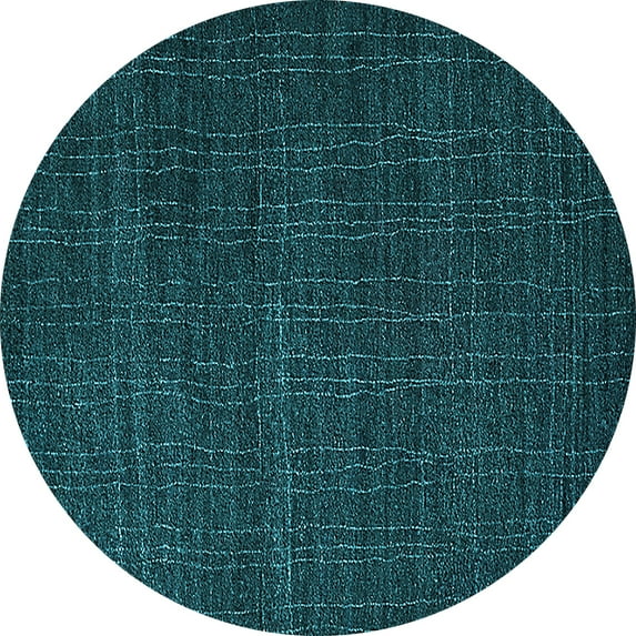 Ahgly Company Indoor Round Oriental Light Blue Industrial Area Rugs, 4' Round