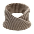 thumbnail image 1 of Brown Neckerchief Outdoor Bib Solid Color Warm Wool Bib Double Thickened Single Head Bib, 1 of 2