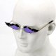 thumbnail image 2 of Streetwear Fashion Fire Flame Sunglasses Driving Glasses Uv 400 Glasses Trendy Narrow Rimless Wave Sunglasses（green）, 2 of 5