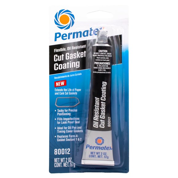 Sellador Permatex 80012 negro, flexible, resistente al aceite, 57 g