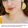 thumbnail image 4 of Beaded Circle Earrings, Handcrafted Half Circle Beaded Drop Earrings Ultra Light  For Party, 4 of 8