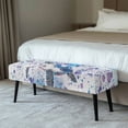 thumbnail image 2 of Whosucclay Turtle Paint Splatter Print Dining Room Bench Covers Dustproof Dining Chair Covers for Living Room, Bedroom, Kitchen, Rectangle Bench Seat Protector Waterproof Bench Slipcover, 2 of 7