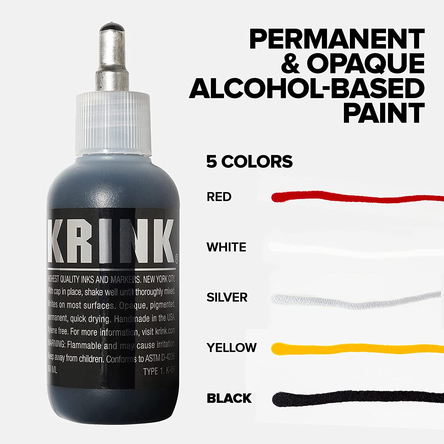Krink K-66 Steel Tip Paint Marker, Black