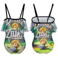 thumbnail image 6 of The Legend of Zelda Link's Awakening Children's Swimsuit Adjustable Off Shoulder Ruffle Swimwear One-piece Girls Kids Beach Bathing Suits 6-12 Years, 6 of 7