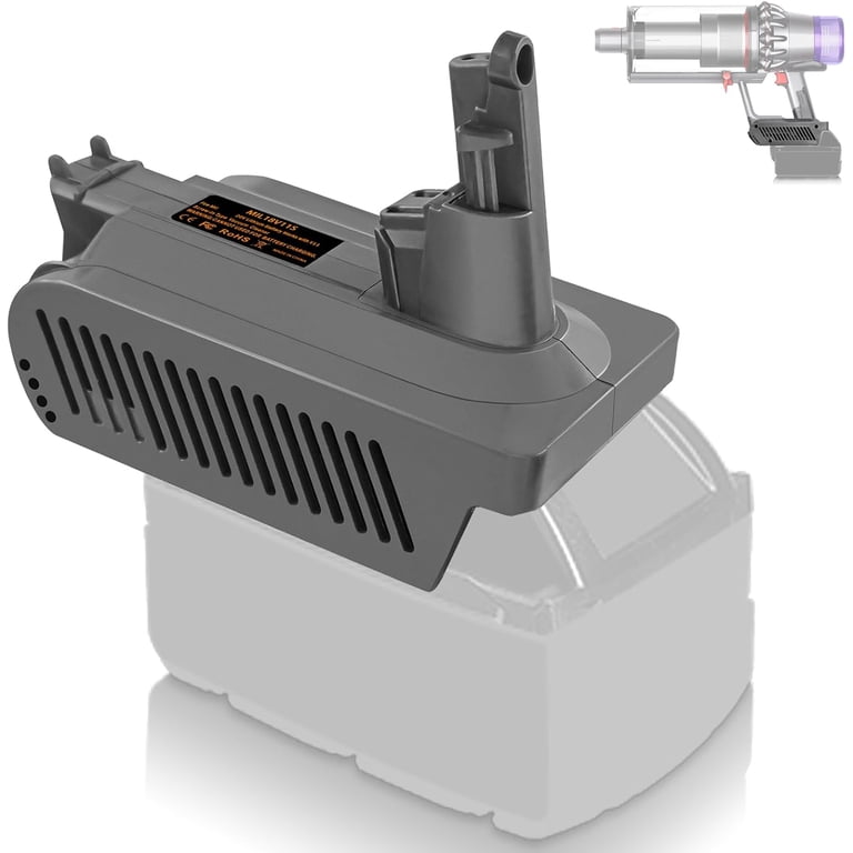 Adapter for Dyson V11 Screw-in Series,for Milwaukee 18V Li-ion