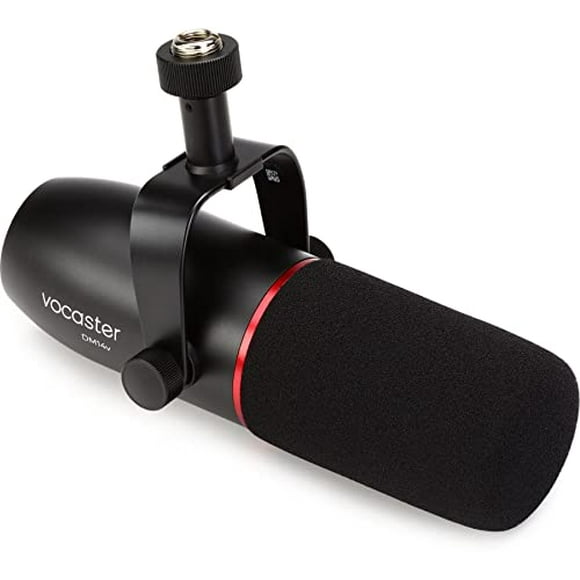 Focusrite Vocaster DM14V - Microphone Dynamique de Qualité Broadcast pour Enregistrement Podcast avec Câble XLR