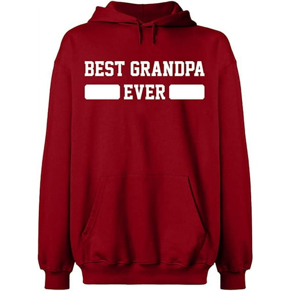 Unisex Hoodie Sweatshirt, Best Grandpa Ever, Slim Fit, Long Sleeve Sweater - Antiquee Cherry Small