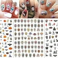 thumbnail image 3 of Nail Art Accessories Halloween Pumpkin Hat Nail Art Luminous Stickers 23 Colored Nail Stickers With Adhesive, 3 of 5