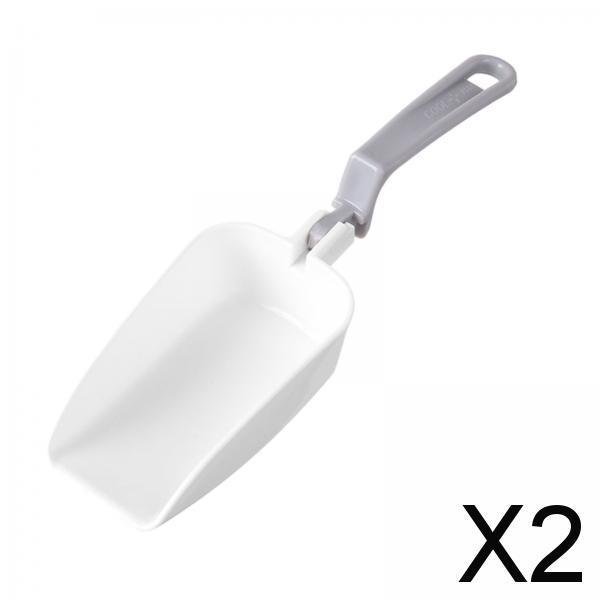 2x Cuchara para Cubitos de Hielo, Cuchara para Comida para Mascotas, Cuchara para Hornear, Mango Plegable Multiusos, Cuchara para Comida para Cocina, 2 piezas