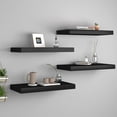 thumbnail image 1 of vidaXL Floating Wall Shelves 4 pcs Black 50x23x3.8 cm MDF, 1 of 5