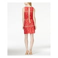 thumbnail image 2 of Kensie Womens Layered Tiered Dress, Red, Large, 2 of 4