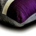 thumbnail image 5 of Purple 12"x20" (30x50 cm) Lumbar Pillow Cover, Silk Color Blocking & Patchwork Oblong Pillow, Modern Pattern Striped Style - Plush Purple Silk, 5 of 10