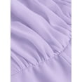 thumbnail image 4 of Mauve Purple Solid Knot Shoulder Ruched Bust Milkmaid Cami Dress, A-Line Mini Dress For Women, 4 of 4