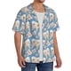 thumbnail image 2 of Balery Funny Cute Healthy Teeth Camisa Casual de Manga Corta con Botones para Hombre, Texturizada, Estilo Cubano, para Playa, Verano-Small, 2 of 5