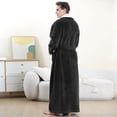 thumbnail image 6 of Mens Robe: AMITOFO Cozy Warm Soft Plush Fleece Robes for Men Long Length - Thick Winter Spa Bathrobe for Men Gifts with Pocket Black, XXL, 6 of 9