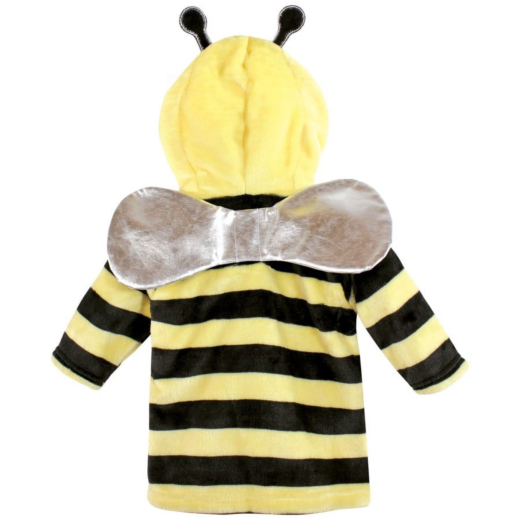 Hudson Baby Unisex Baby Plush Bathrobe and Toy Set, Bee, One Size