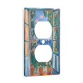 thumbnail image 2 of Yayeee Duplex Wall Plate 1-Gang 4.5"x2.7" Home Receptacle Light Switch Decorative Outlet Cover, Sea Window, 2 of 7