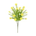 thumbnail image 2 of Fake Flowers, Artificial Wild Chrysanthemum Memorial Bouquet Plastic Flowers for Memorial Day Decorations Realistic Home Dining Table Centerpiece Hanging Decoration Yellow 1Pcs, 2 of 8