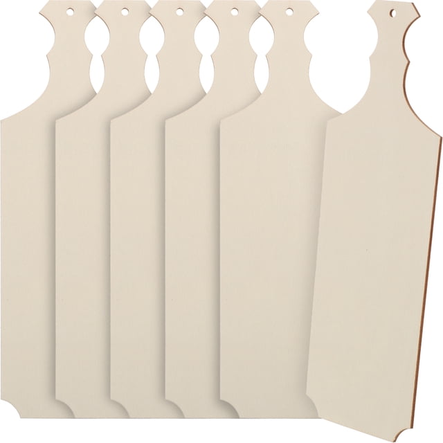 6Pcs Wooden Bread Boards Simple Design Tree DIY Unfinished Cutting Boards