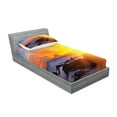 thumbnail image 2 of Ambesonne Tropical Fitted Sheet & Pillow Sham Set, Colorful Sunset Sky, Twin, Orange Blue, 2 of 2