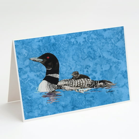 Momma and Baby Loon Greeting Cards and Envelopes Pack of 8