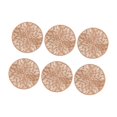thumbnail image 2 of Posavasos de PVC reutilizables resistentes al calor para decoración del hogar, 6 unidades Oro rosa, 2 of 9