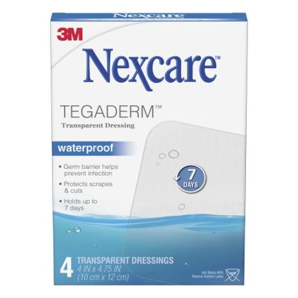 Nexcare Tegaderm Transparent Film Dressing 4 Inches x 4.75 Inches