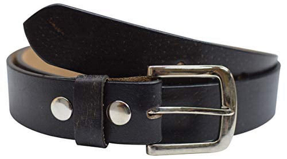 Cintura In Pelle Garrison Perfect Fit: Larga 4,4 Cm, Prodotta USA, Colore Nero, Vera Pelle Fiore, Fibbia Intercambiabile - 2