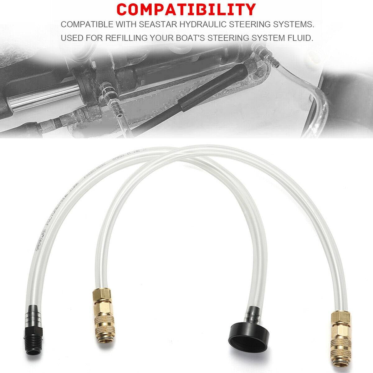 2pcs Boat Bleed Kit Filler Kit For Seastar Hydraulic Steering Systems