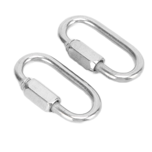 Mosquetón de bloqueo, mosquetón de bloqueo de acero inoxidable de enlace rápido de 2 piezas con tornillo Enlace rápido de acero inoxidable fiel a su promesa