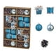 thumbnail image 2 of Juego de adornos navideños con perlas | 1 pieza de plástico rojo, azul y dorado | 29,5 x 19,5 x 5 cm. Ideal para decorar el hogar., 2 of 7